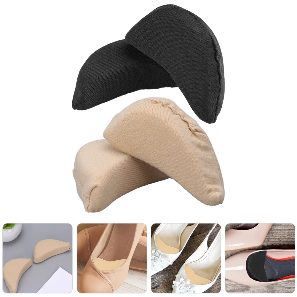 2 Pairs High Heels Toe Plug Supple Shoe Filler Inserts for Women Flat Shoes Sponge Sneakers