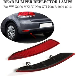 1Pair Rear Bumper Reflector Lamps Lights Covers Left Right Red for VW Golf 6 VI MK6 Standard Only 10-13 Not GTI R Convertible