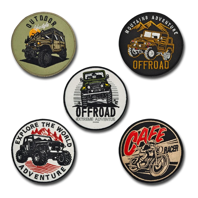 Outdoor off-road vehicle motorcycle Embroidery patches armband cloth patch Cloth Hook Loop Backpack Tactical Badge Applique