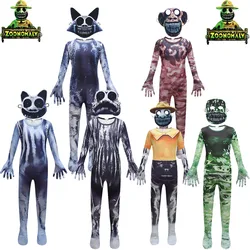 Scare Game Zoonomaly Cat Halloween Costume Game Cosplay Costume for Cartoon Zoo Guard Animal Monster Jumpsuits Mask Boy Clothes