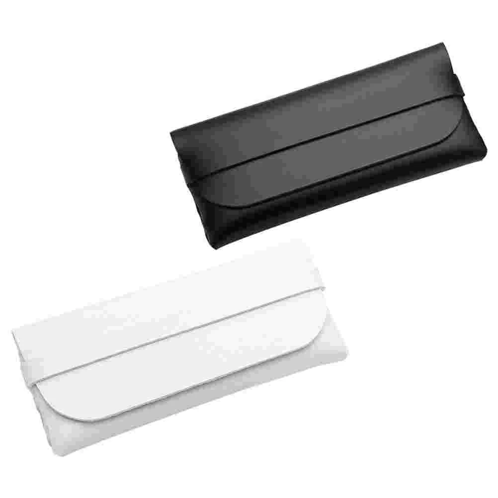 

2 Pcs Eyeglasses Case PVC Drop Proof Storage Box Spectacle Protector Portable Sunglasses Holder Simple Creative Design