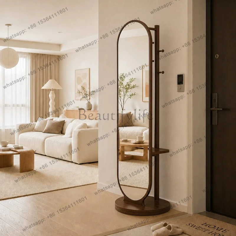 LD Vintage Modern Mirror Decoration Aesthetic Long Girls Makeup Mirror Luxury Korean Style Spiegel Wand Living Room