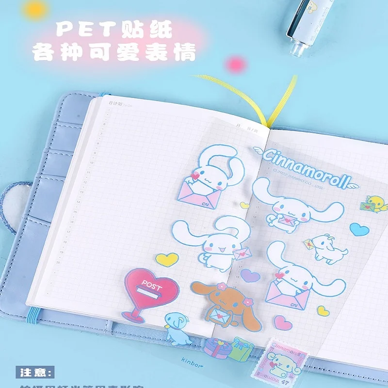 Imagem -05 - Kinbor-kawaii a6 Notebook Handbook Grupo Papelaria Cute Dog Journal Página Interna Grade Voltar à Escrita Escolar Desenho Suprimentos Presente