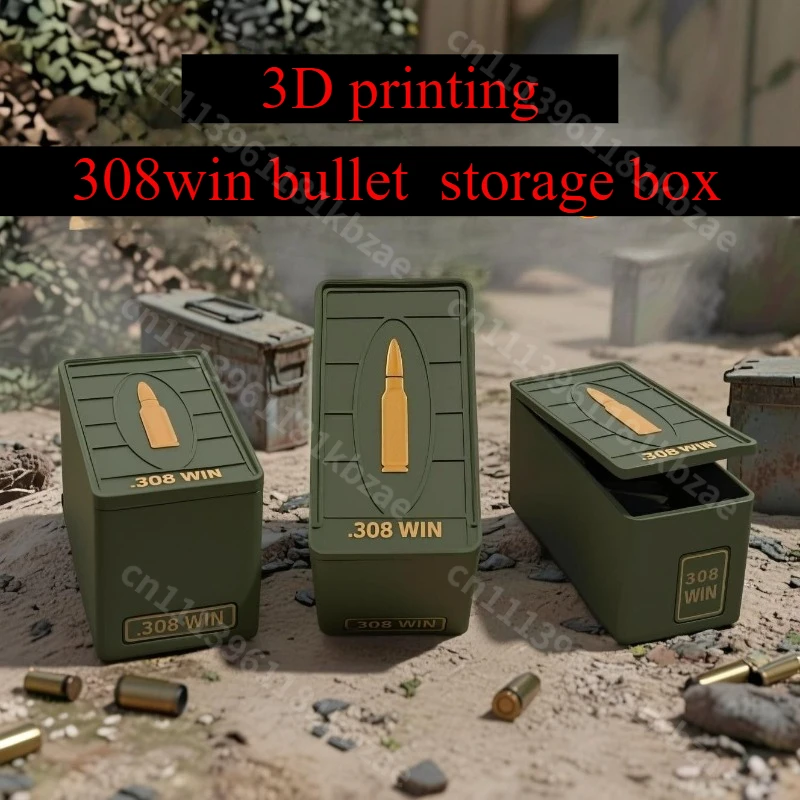 3D Printing 308WIN Bullet Storage Box Desktop Collection Gift，just An Empty Box