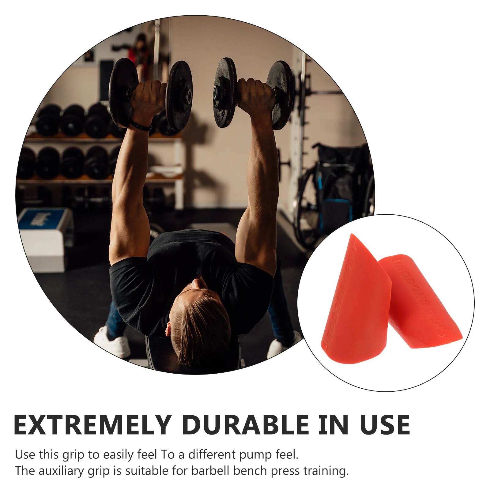 2 stks Fitness Extra Handgrepen voor Barbell TPU Halter Ondersteuning Rood Lichtgewicht Draagbare Opslag Gevoel