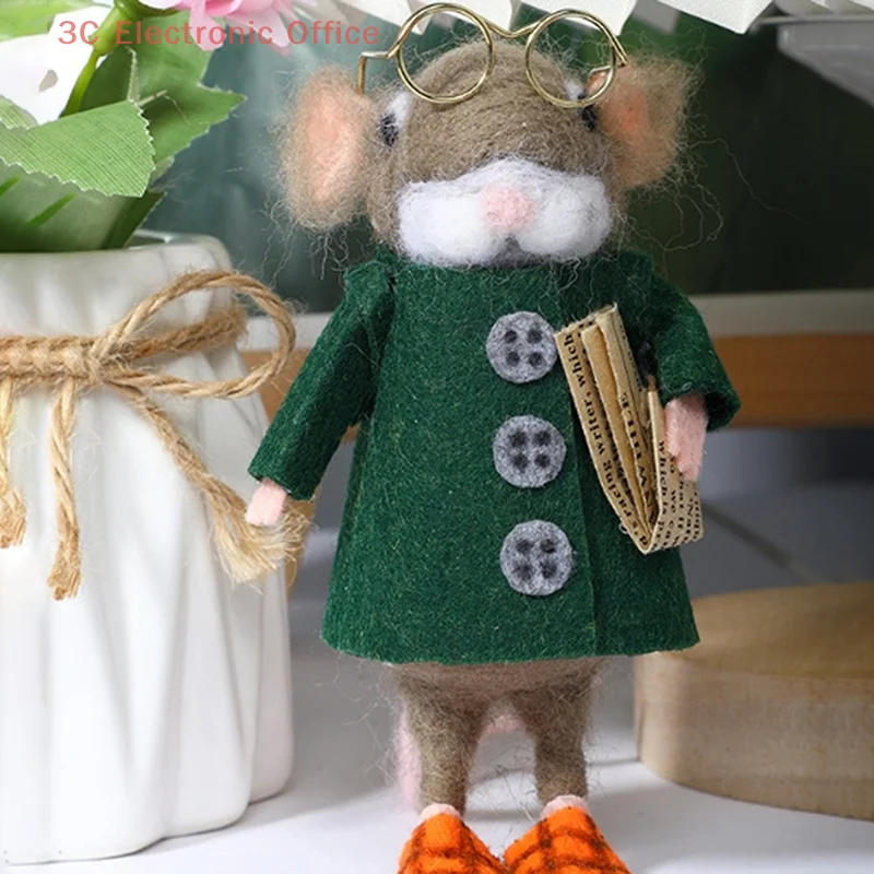 1 Set Animals Adult Felt Animal Sets Needle Felted Mice Kits With Supplies And Instructions Needle Felting Kit For Christmas