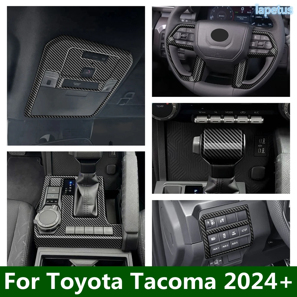 

Car Reading Light Lamp Steering Wheel Gear Shifter Panel Headlight Button Cover Trim Fit For Toyota Tacoma 2024 2025 Accessories