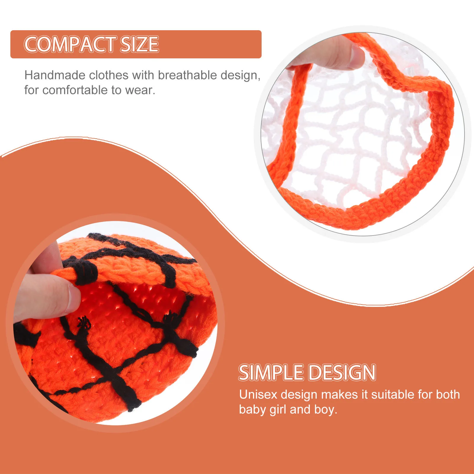 

Basketball Baby Photography Prop Knitted Crochet Hat Net Wrap Newborn Baby Shower Gift Photo Props Newborn Basketball Outfits