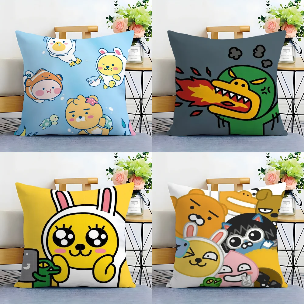 C-Choonsik Kakao Kakaotalk Pillow Case Plush Fabric Soft  Pillowcase Double Sided Print Cushion Cover Household Gifts