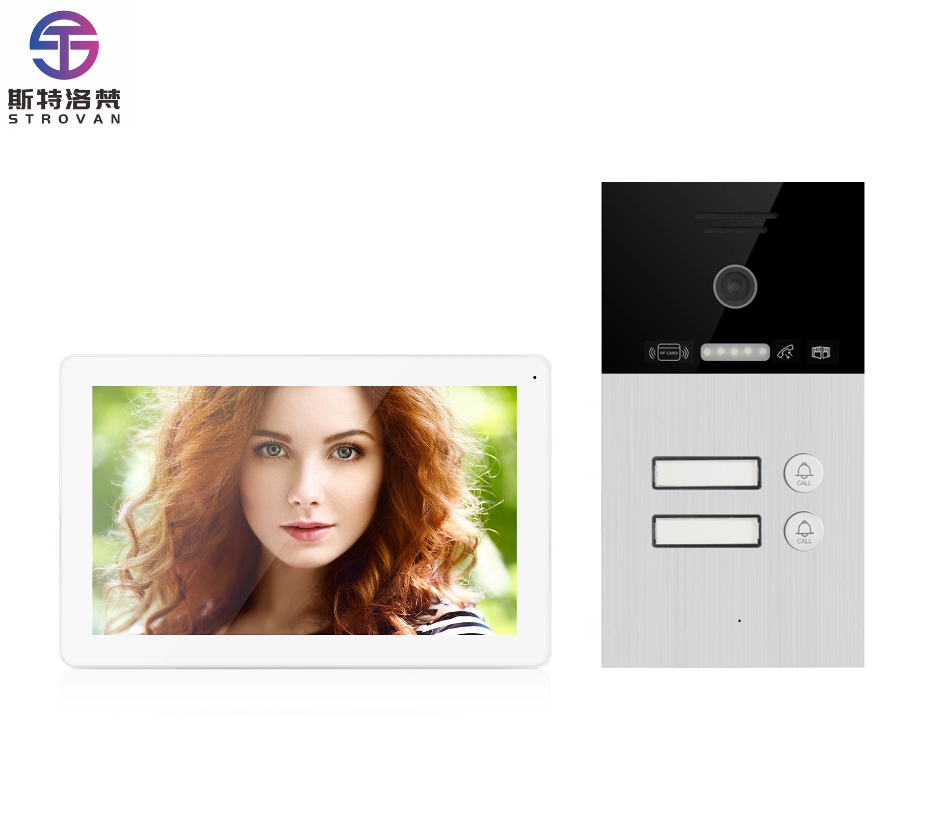 

2 Wire 2 Button Smart Panel Doorbell Intercom Wifi Video Waterproof Door Phone for Smart Two-Way Audio Video Door