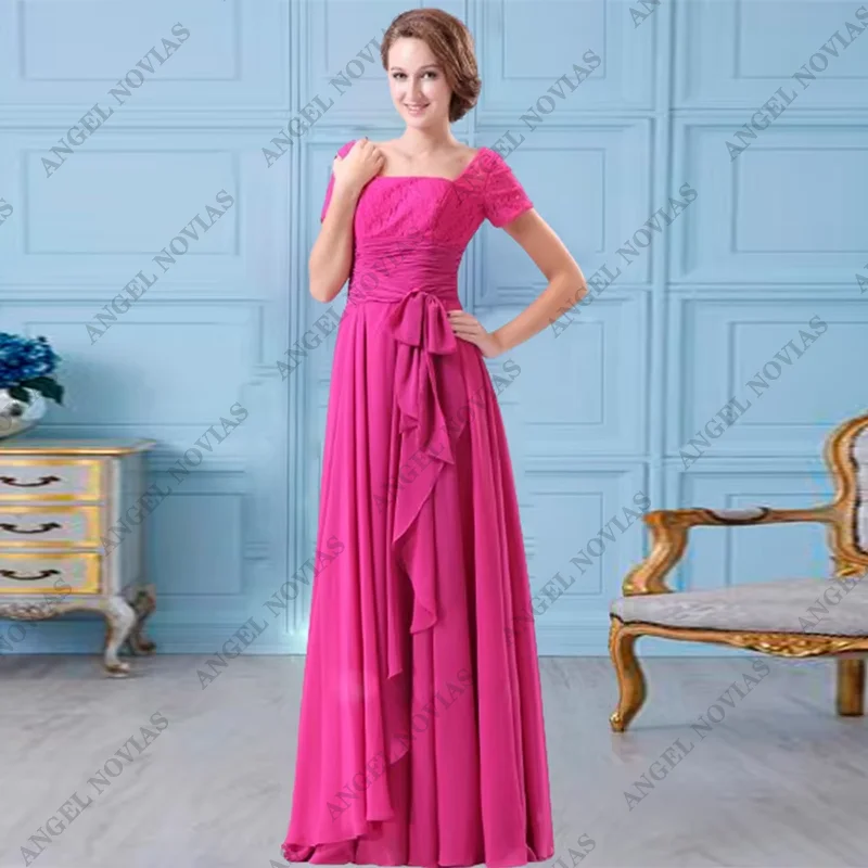 

Customized Long Fuchsia Mother Of the Bride Dresses Dresses for Weddings Party Dress Vestidos De Fiestas Elegantes Mujer