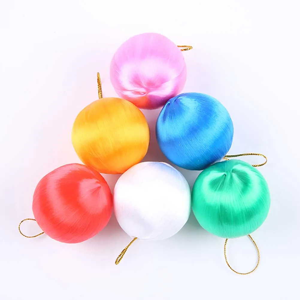 

6Pcs Festive Christmas Ball Ornaments Hanging Decor for Fireplace Window Porch Hotel Restaurant Xmas Pendant 5Cm
