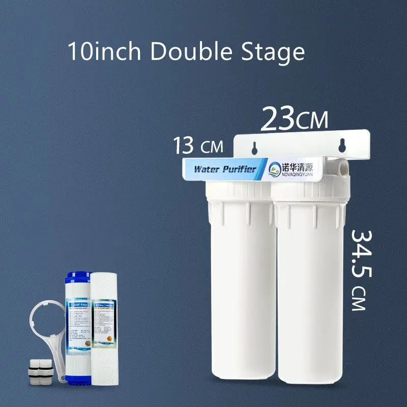 1Set 10inch White Prefilter Two Stage Three Stage Water Purifier Filter Bottle with Filter Element Home Garden Supplies