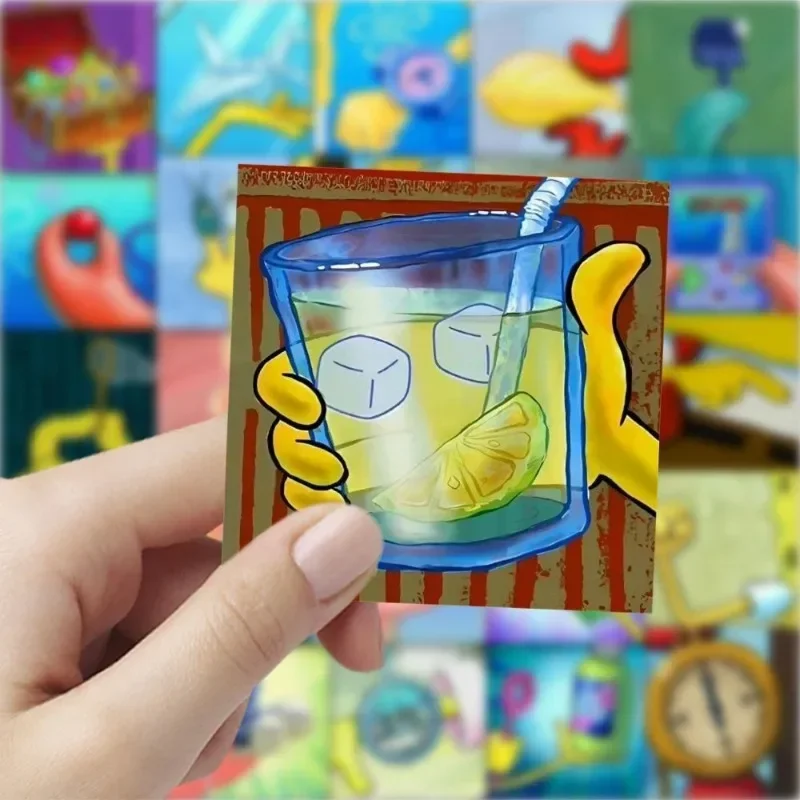 SpongeBob  Close-up Creative Stickers Cartoon Decorative Water Cup Handbook Notebook Stickers Children's Holiday Gifts