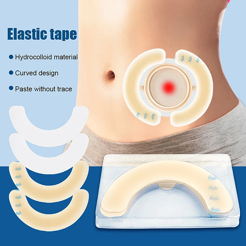 1 pçs hidrocolóide elástico tiras de barreira de ostomia saco de colostomia à prova dwaterproof água vazamento adesivo de pele fita de barreira de ostomia