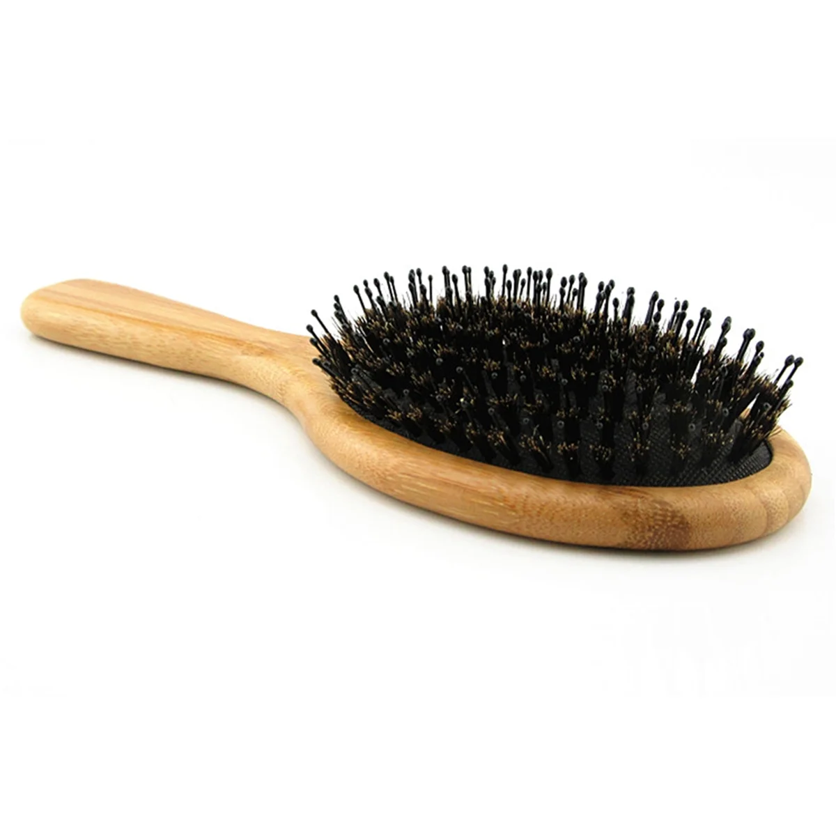 Cepillo de pelo de cerdas de jabalí, cepillo antiestático de madera para desenredar el cuero cabelludo, peine para masaje, cojín de aire, herramientas de estilismo para mujeres