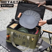 Large capacity 42L camping outdoor equipment storage bag thermal insulation folding storage box handbag tactical picnic tool