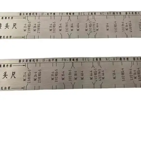 /Stainless /Steel /Drill String Joint Gauge REG IF FH Type 15cm Oil Drilling Pipe Thread Inspection Ruler Measurement Tool
