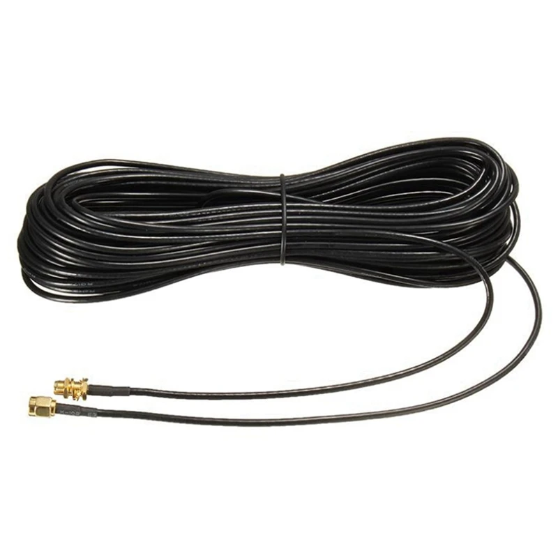 

【Superdeals】2Pcs 20M Extension Cables SMA Male To Female Coaxial Extension Cable Wifi Router Antenna Aerial Copper Plated Gold C