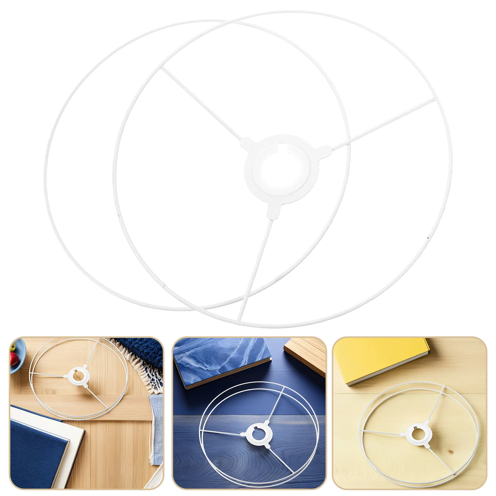 

1 Set Iron Lampshade Frame Ring Diy Light Accessory Durable Support For Table Lamp Chandelier Ceiling Pendant Vintage Metal