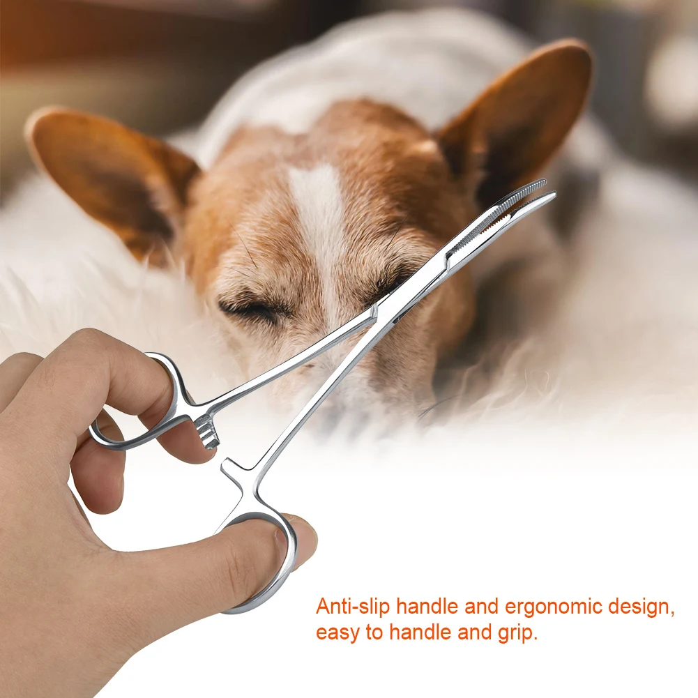 Pet Cat Dog Hair Removal Tweezers Ear Cleaning Clamp Needle Seat For Pet Hair Cleaning Ear Hair Tweezer Hand Tool