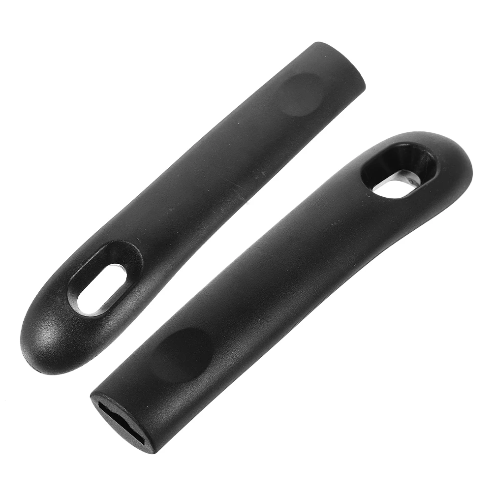 

2pcs Pot Handles Replacement for Cooking Wok Pans Black Grip Universal Compatibility High Temp Material Easy Clean Camping