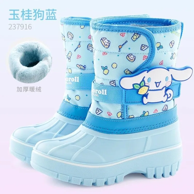Kawaii Kuromi My Melody Cinnamoroll Kinderen Leuke Pluche Warme Laarzen Waterdicht en Anti Slip Regenlaarzen Schoenen Cadeau voor Kinderen