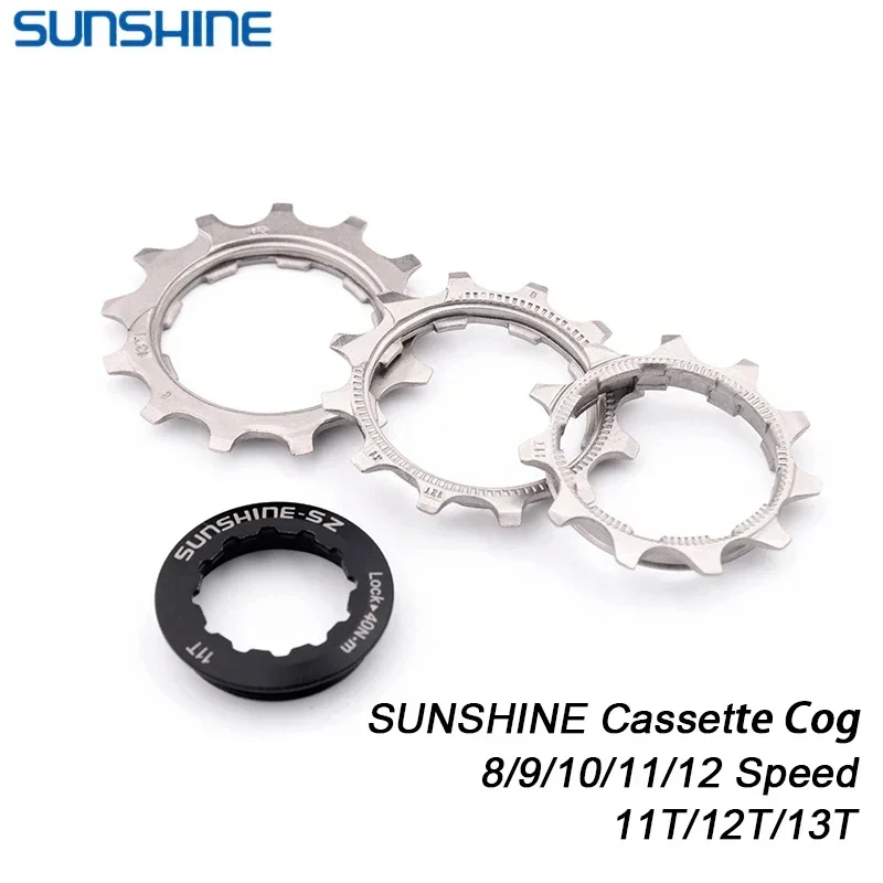 SUNSHINE-SZ MTB MountainRoad Bike Cassette Cog 8/9/10/11/12 Speed 11T 12T 13T Bicycle Freewheel Sprockets Cycling Repair Parts