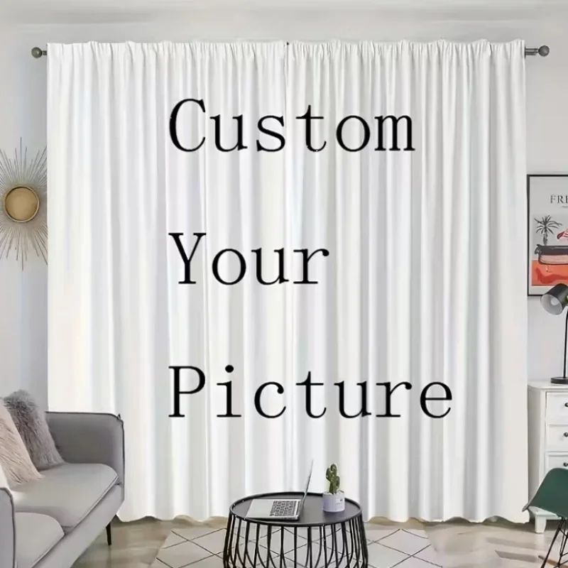 Custom Photo Curtain Personalized Blackout Windows Curtain for Bedroom Living Room Hotel Decor 2 Panel