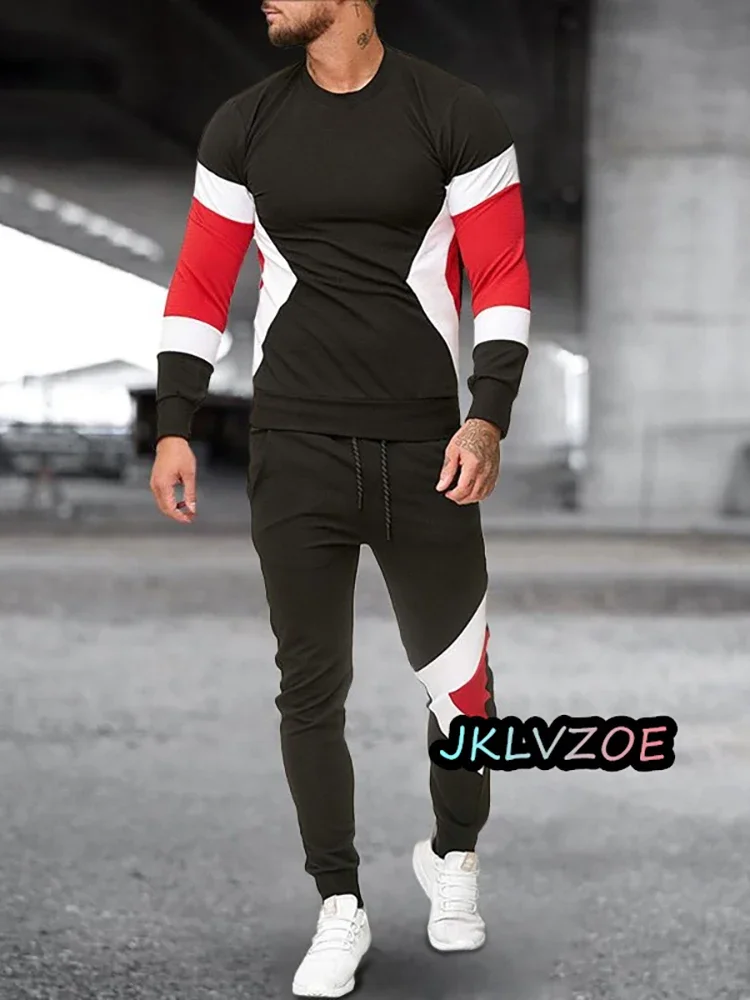 Men\'s Sportswear 3d Print Long Sleeve Pant Suits Streetwear 2024 Autumn Two Piece Sets Oversized Male T Shirt Tracksuits Outfits