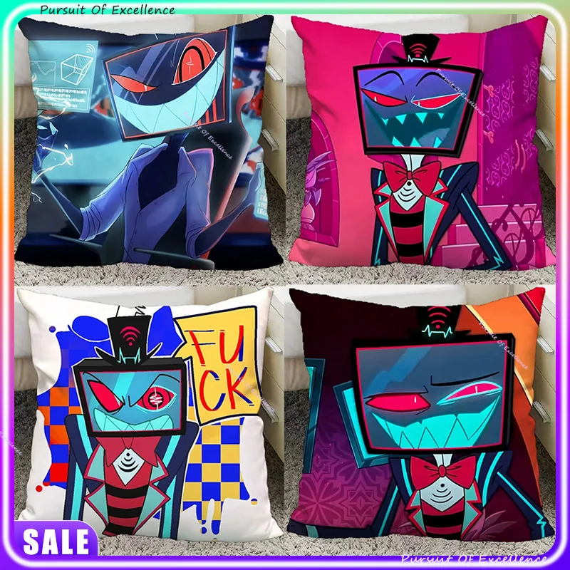 

Плюшевая подушка в стиле аниме Hazbin Hotel Vox — двусторонняя мягкая подушка для кровати/стула