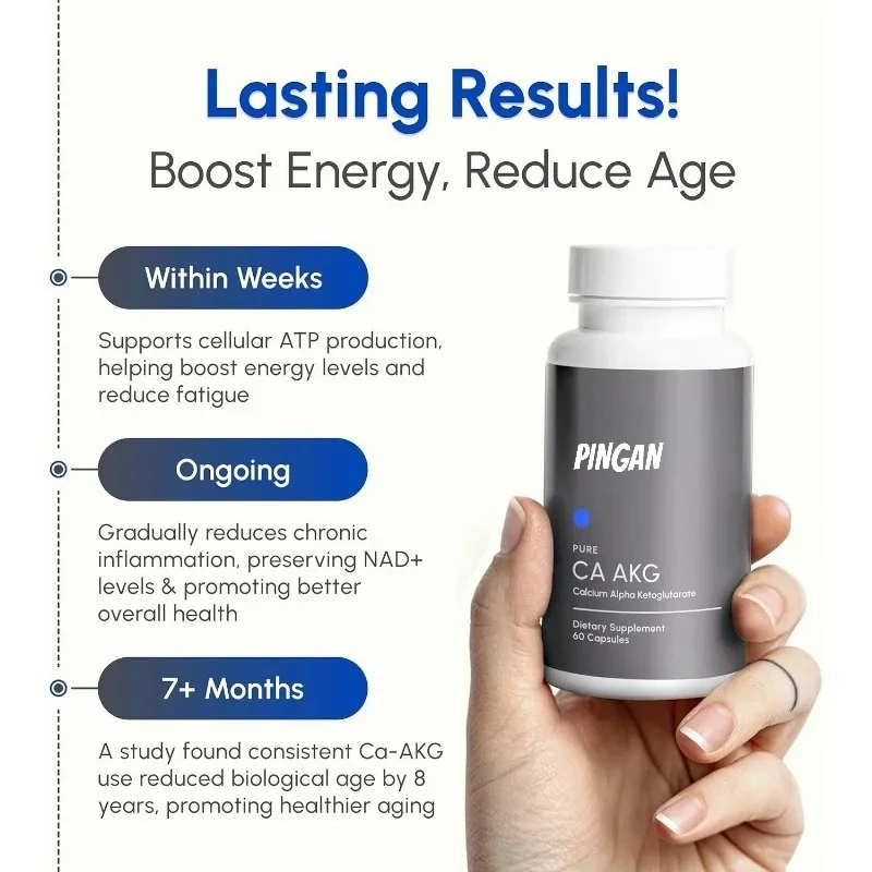 

AKG Supplement - High Bioavailability Pure Alpha Ketoglutarate 1000mg Per Serving Supports Healthy Aging