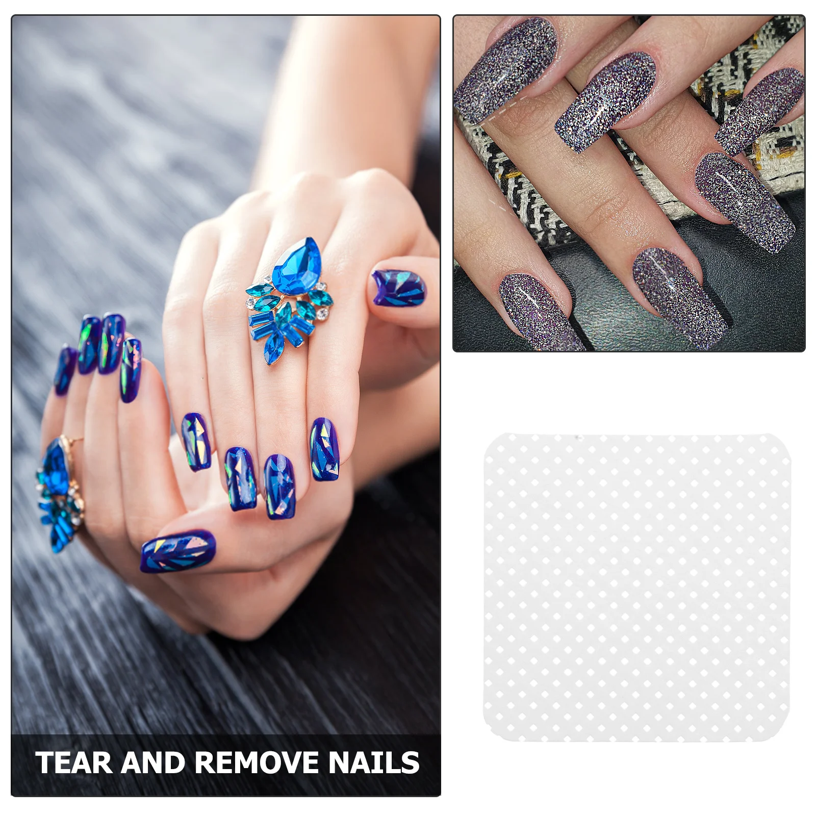 1200 قطعة منصات مزيل طلاء الأظافر لينة خالية من الوبر مربع تنظيف ورقة إزالة طلاء الأظافر للفني المحترفين