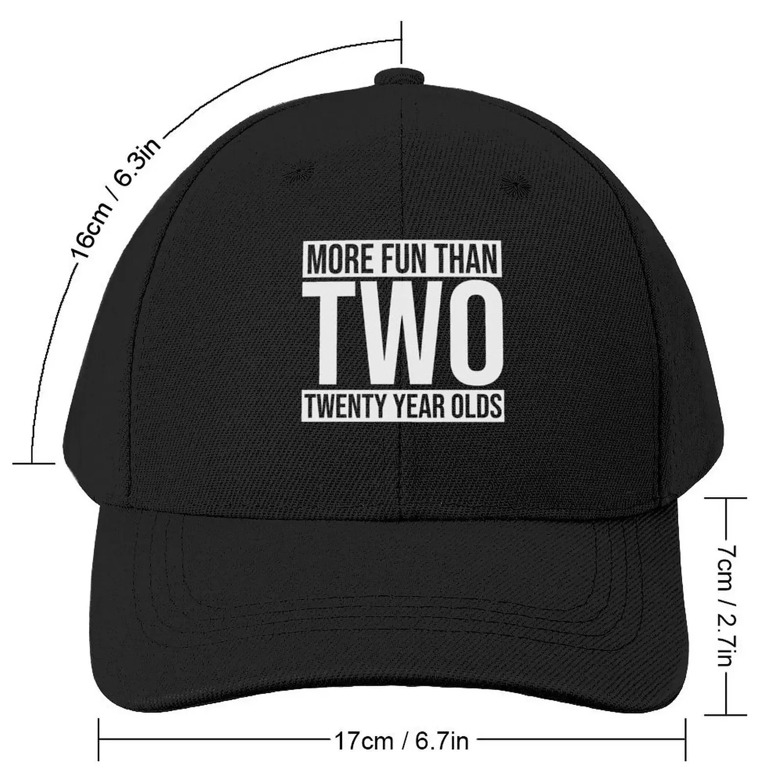 More Fun Than Two 20 Years Olds 40th Birthday Quote Baseball Cap party Hat New In The Hat Ball Cap Gentleman Hat Woman Men's