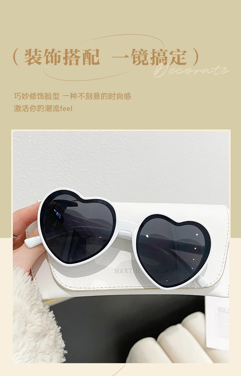 Neu eingetroffen: Vintage Herz-Sonnenbrille für Damen und Herren – Runde Sonnenbrille für Sie und Ihn – Detail 3