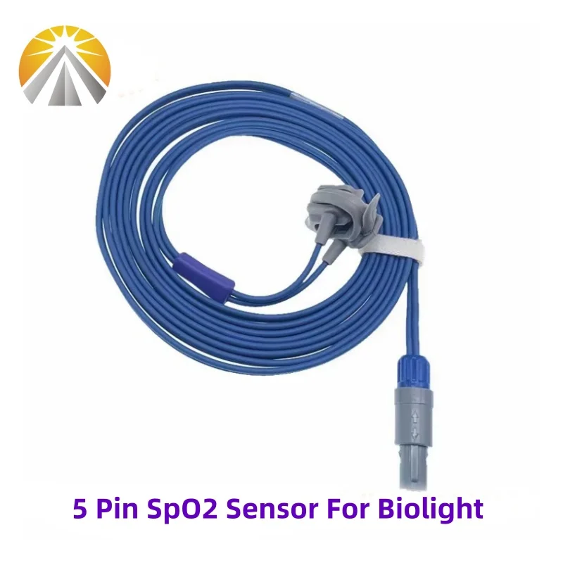 For Edan Contec CMS6000 Biolight Digital Tech M6 M12 SpO2 Sensor 5 Pin Adult Finger Pediatric Silicone Neonate Wrap Vet Type