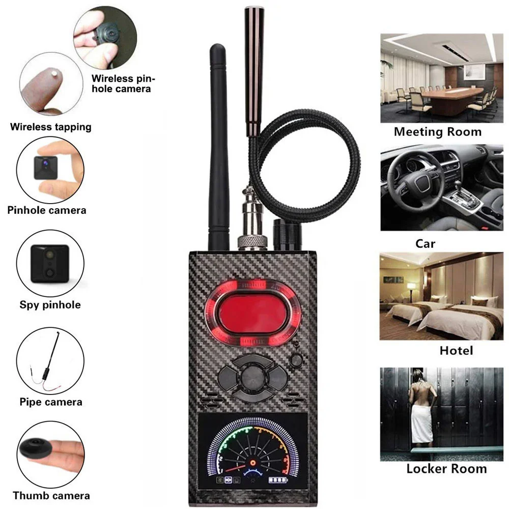 Anti-spy Hidden Camera Detector RF Signal Wireless Cameras Lens Bug GPS Tracker GSM Audio Listening Device Finder Radio Scanner