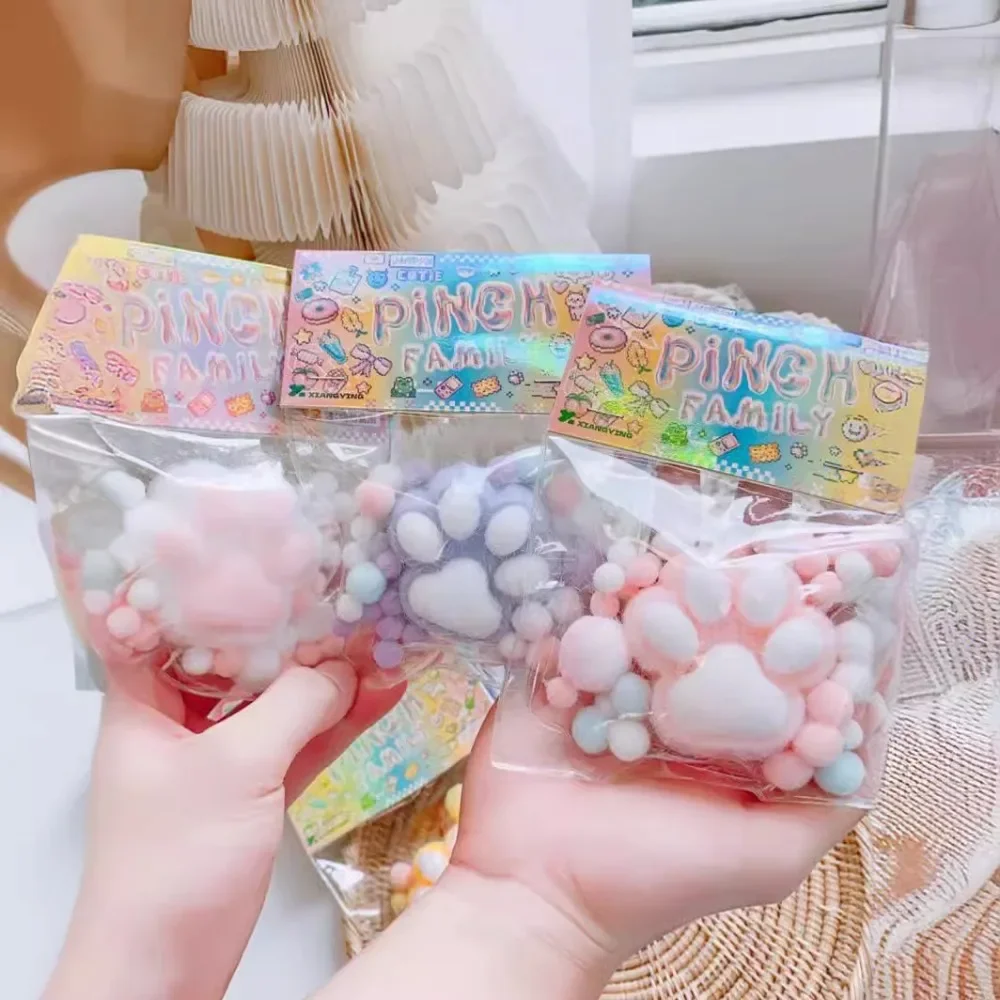Taba Squishy Handgemaakte Massaal Kat Poot Stress Relief Speelgoed Cure Kantoor Stress Reliever Vent Fidget Speelgoed voor Kinderen Volwassenen Gift