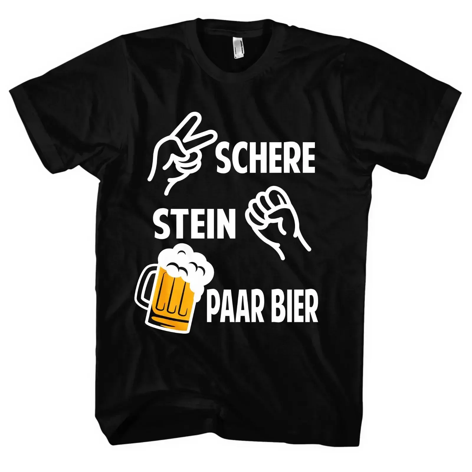 Футболка Stein Schere paar Bier с надписями для пивной вечеринки, винтажная, с эффектом потертости, повседневная, мягкая, универсальная, удобная, для мужчин, Мальорка