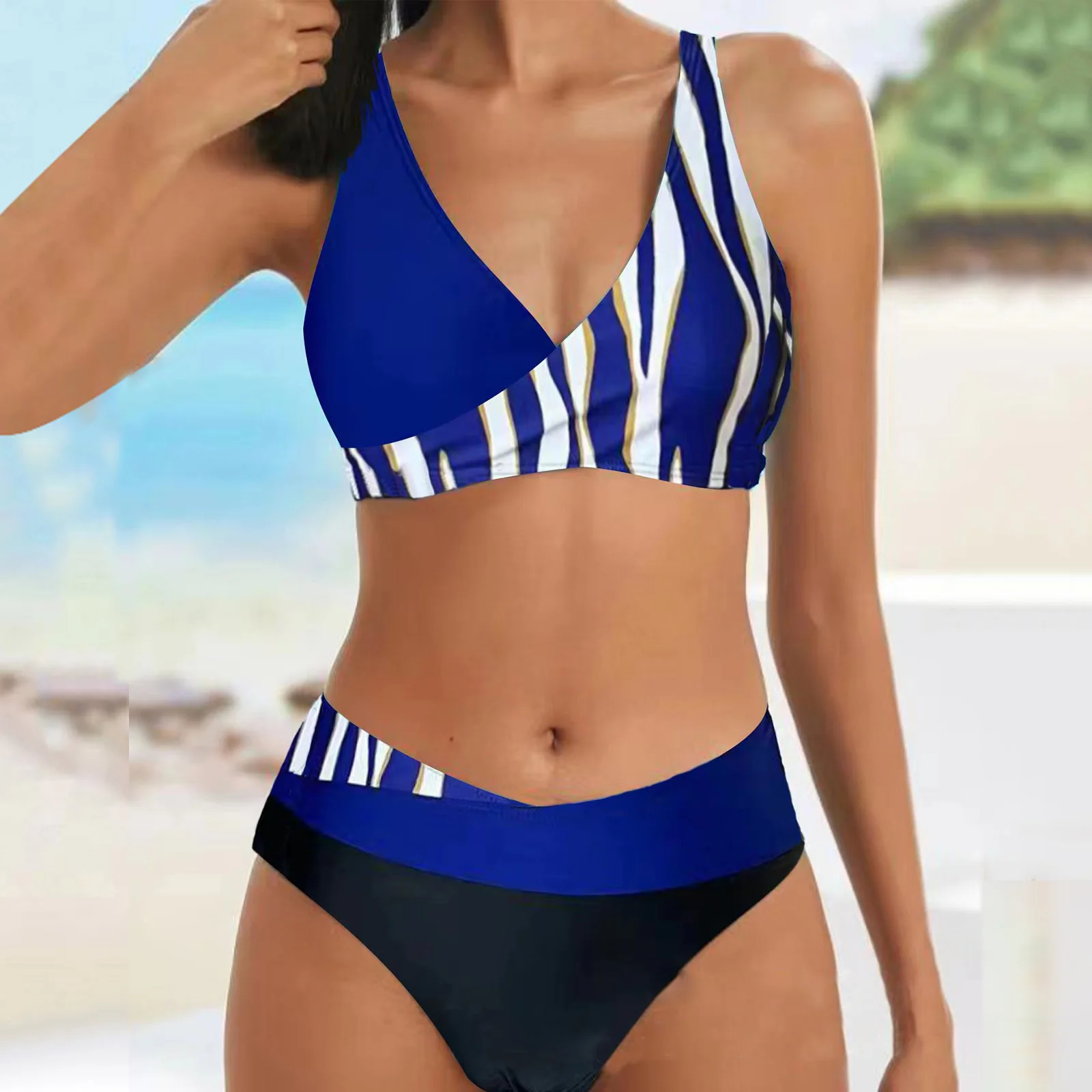 

Women's High Waisted Two Pieces Set Swimsuit