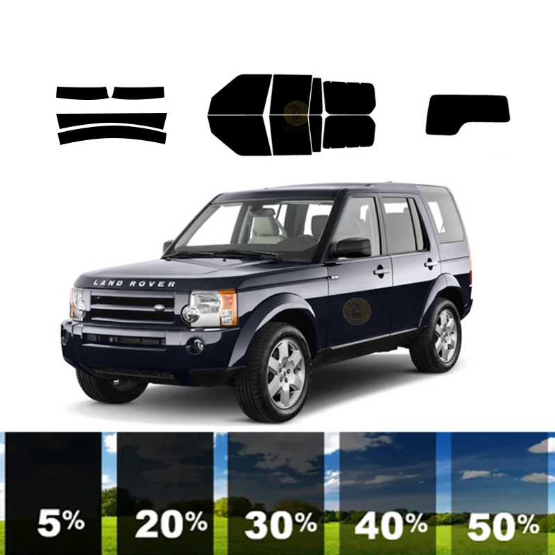 precut Removable Window Tint Film For Car 100% UVR 5%-35%VLT Heat Insulation Carbon ﻿For LAND ROVER LR3 4 DR SUV 2005-2009