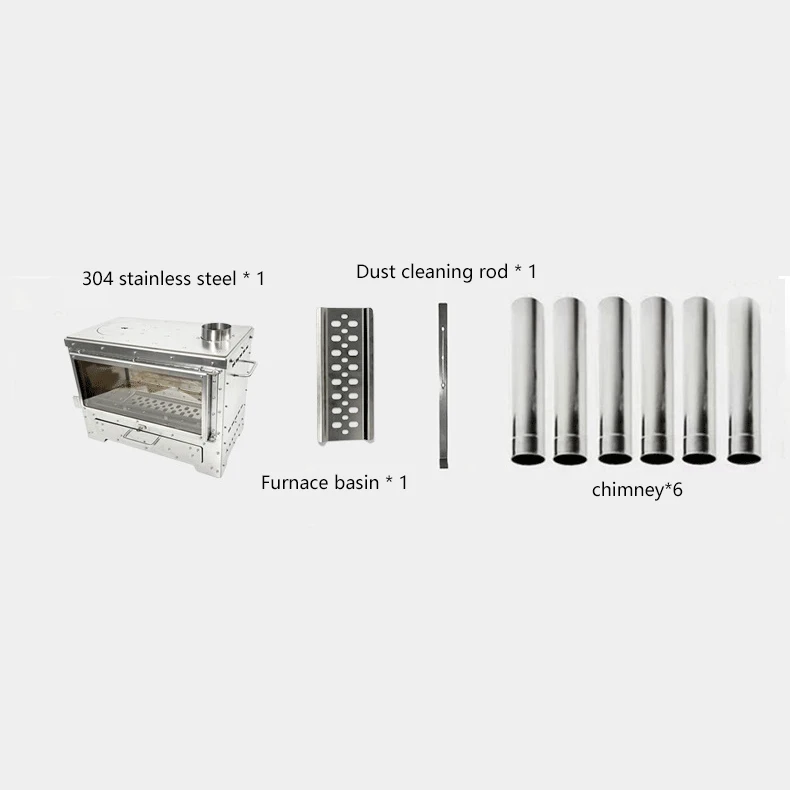 Jetdecoding-Poêle à bois de camping en acier inoxydable 304, four portable multifonctionnel, chauffage de pique-nique, extérieur