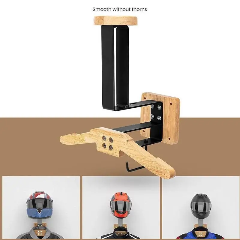 Motorcycle Headgear Rack Wall Mounted Hat Hangers Motorcycle Accessories Holder 180 Degree Rotation Sturdy Display Rack for Caps