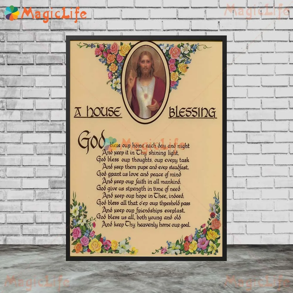PSALM 23 GOD MADE GIRLS SERENITY PRAYER MARRIAGE BLESSING Wall Art Canvas Painting Wall Pictures For Living Room Home Decor
