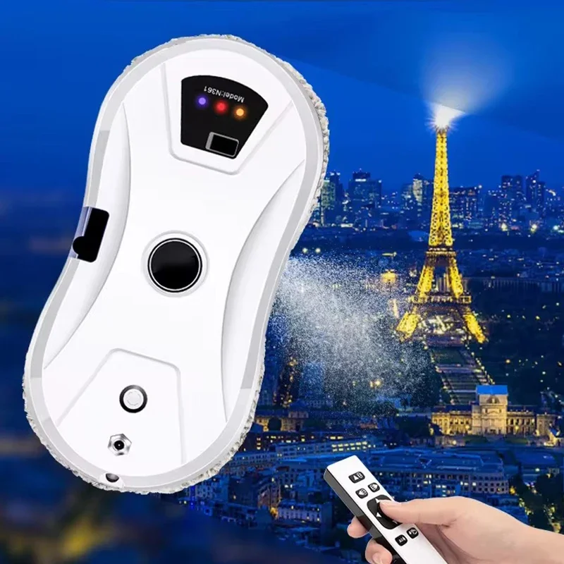 روبوت تنظيف زجاج النوافذ التجاري لجميع الأحوال الجوية، مكنسة كهربائية محمولة أوتوماتيكية #2