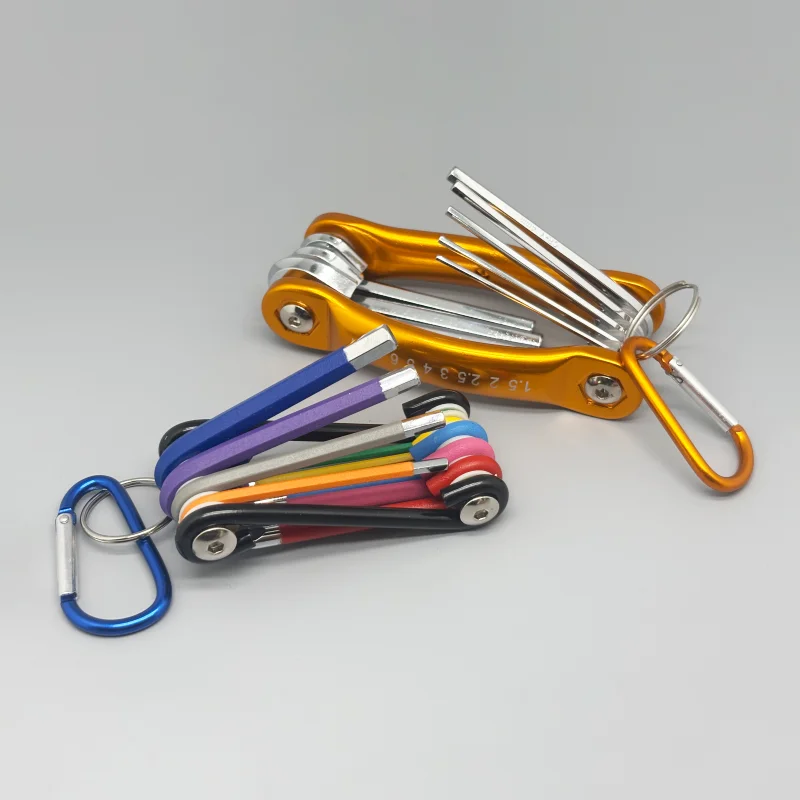 Folding Socket Wrench Metric Allen Key Set L Wrench Hexagonal Spanner Disassembly Car Tools High-carbon Steel Hand Tools Key Set