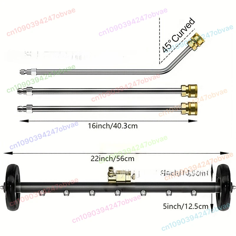 الهيكل السفلي منظف الأسطح مكنسة المياه تحت هيكل السيارة غسيل الأرضيات 1/4 "موصل سريع 24" غسالة الضغط #2