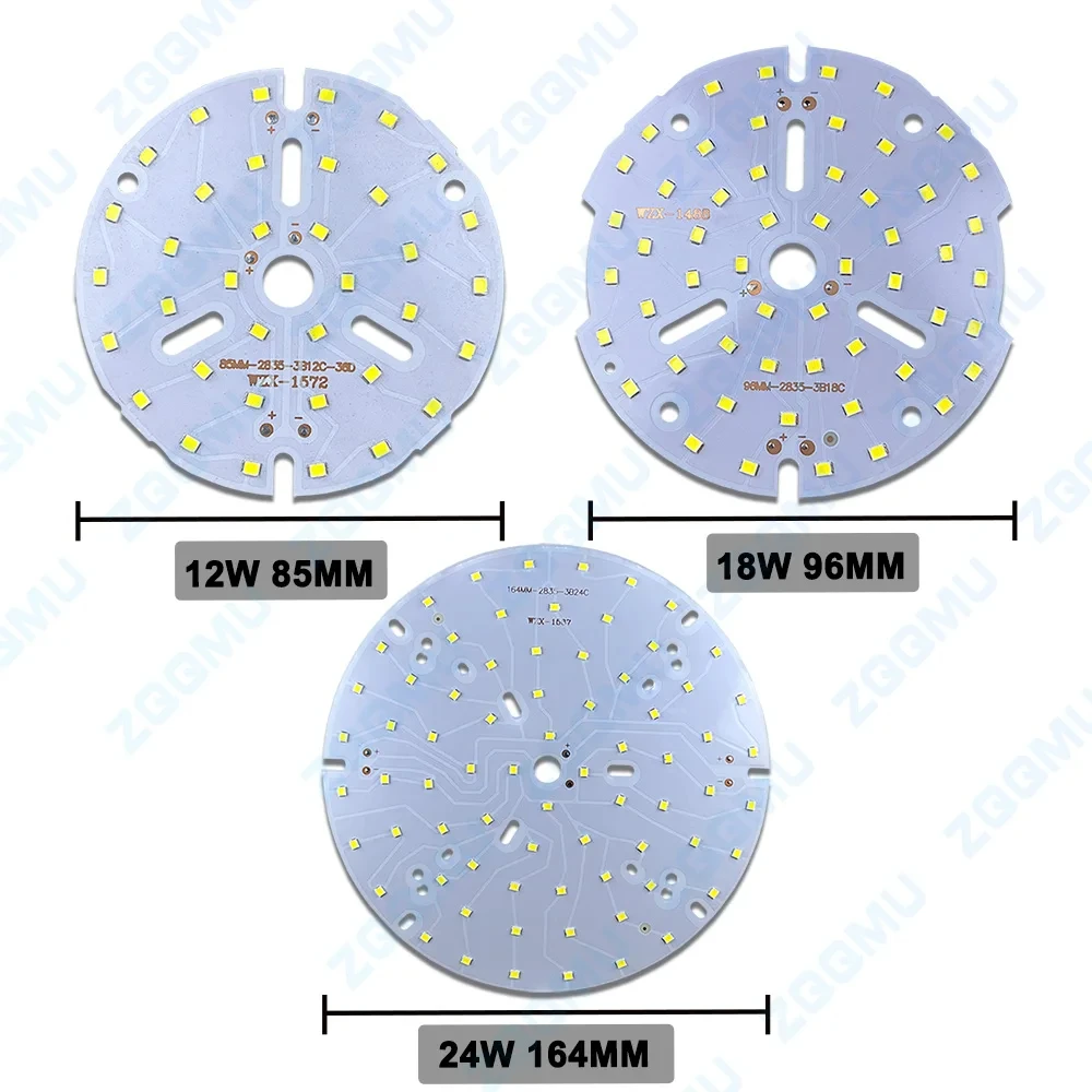 10PCP High Brightness 3W 5W 7W 9W 12W Light Board 15W 18W 24W 30W 36W SMD2835 Lamp Panel LED DIY Ceiling Light LED Bulb Light