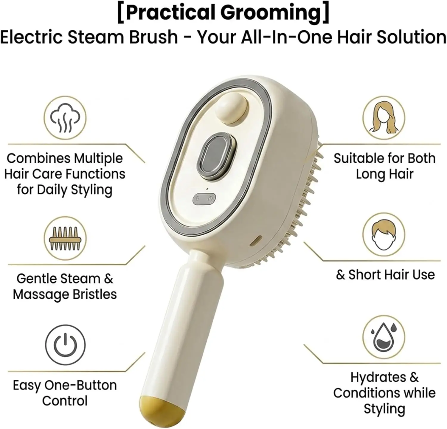 Electric Portable Spray Massage Comb Detangling Hair Brush With Moisturizing Spray And Scalp Massage Function For All Hair Types view 5