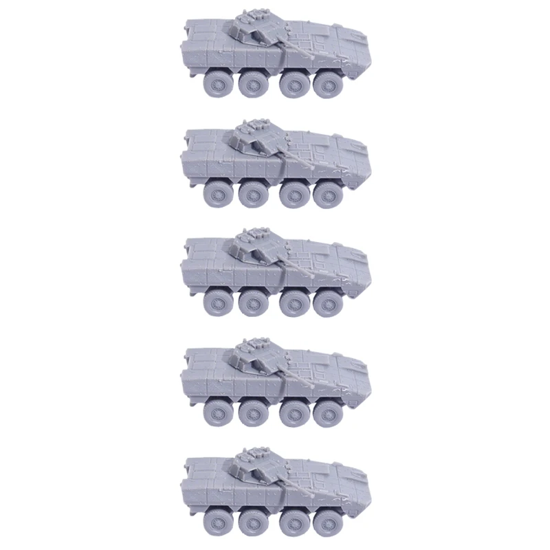 

5PCS Miniature Havoc 8x8 Wheeled Armored Fighting Vehicle Model 1/144 Scale Resin Combat Vehicles for Miniscale Diorama Display